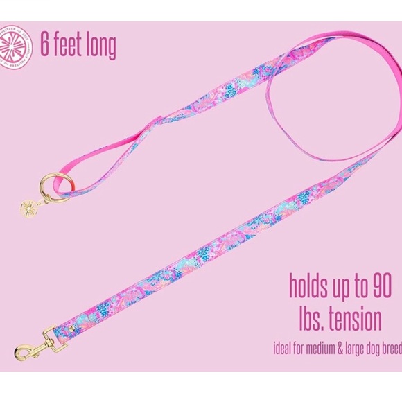 🆕 Lilly Pulitzer | Splendor In The Sand Pet Lead NWT - Picture 8 of 9